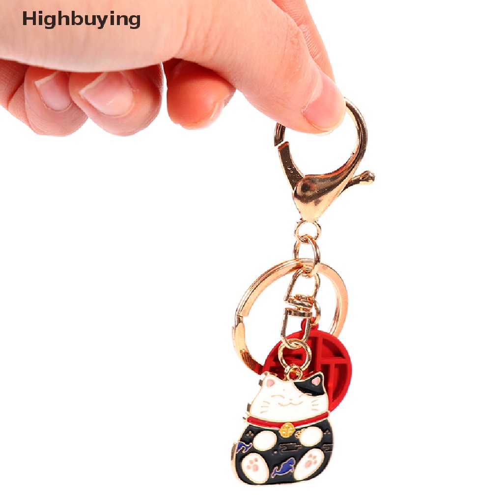 Hbid Anime Lucu Lucky Cat Fortune Keychain Gantungan Kunci Mobil Untuk Wanita Tas Pendent Glory