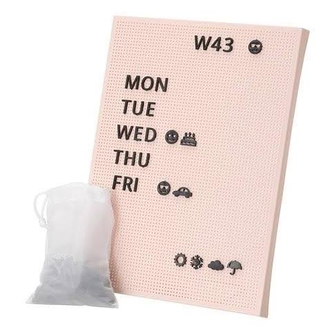 

PAPAN TEMPEL HURUF LETTER BOARD HITAM PINK MOVIBOARD 30 X 40 CM PANEL