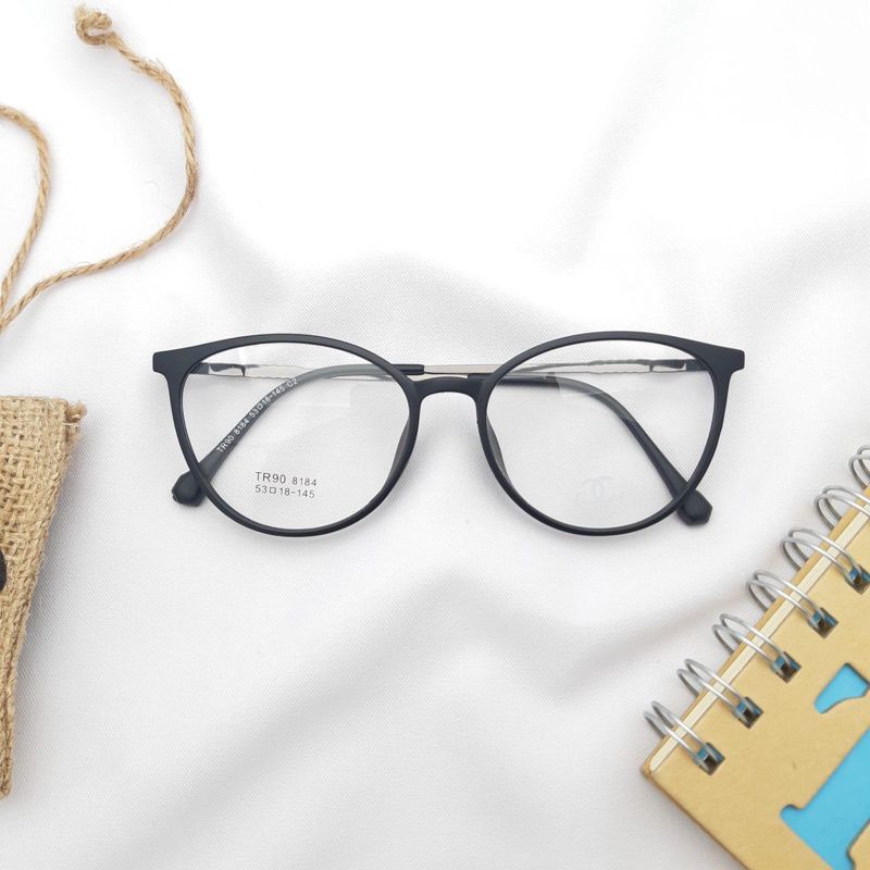 0frame kacamata cat eye | kacamata photocromic(8184)bisa req minus/normal