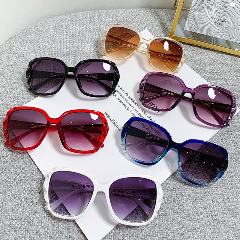 Kacamata Hitam Retro Bingkai Besar Sunglasses Fashion