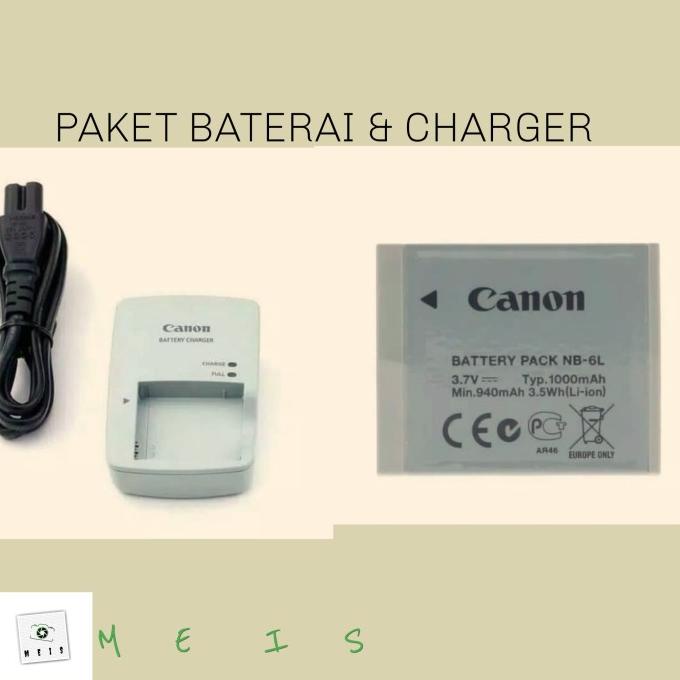 Paket Charger + Baterai Canon SX240 SX260 SX280 SX600 SX610 SX700 HS