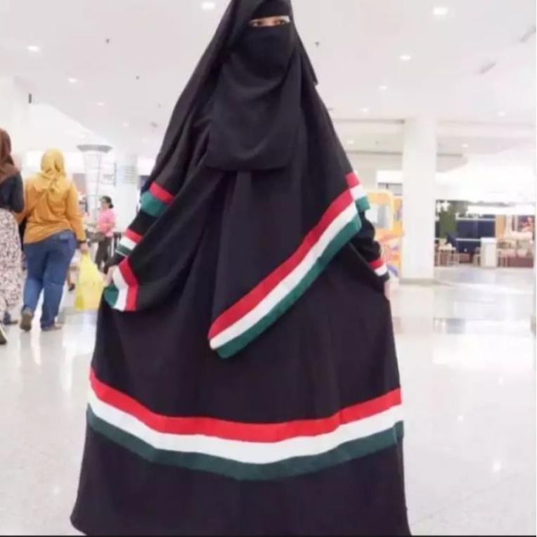 HARGA TERMURAAH GAMIS SET PALESTINA + KHIMAR+CADAR ORIGINAL