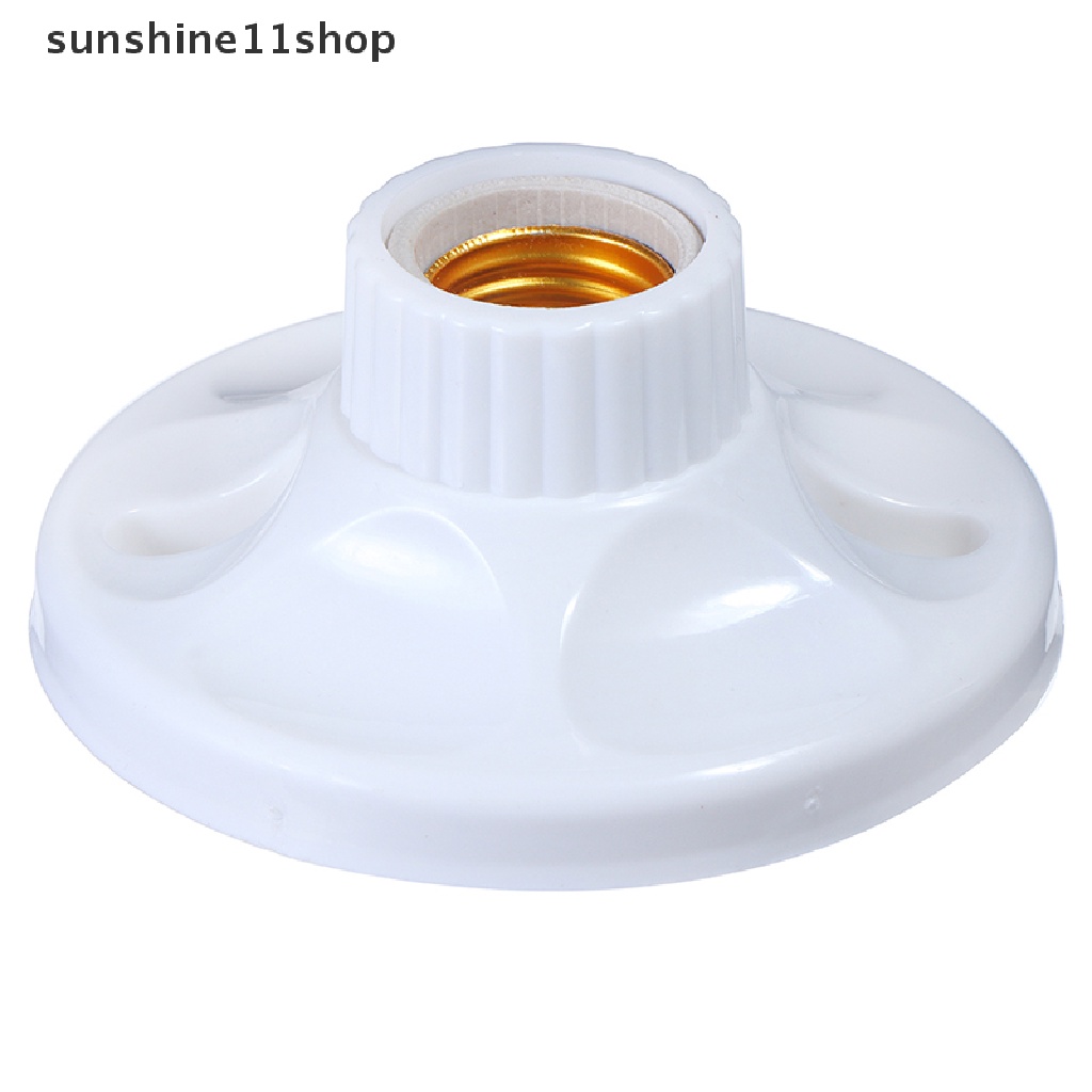 Sho E27 Dudukan Bohlam Lampu LED Alas Soket Bulat Base Socket Lampu Gantung 6A220V-250V N