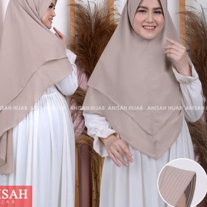 ♀ KHIMAR CERUTY BABY DOLL DUA LAYER POLOS { SIZE L} ASLI REAL PIC BY AHFI HIJAB ♣