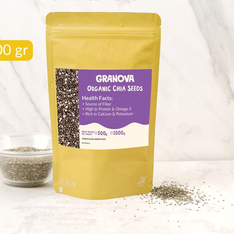 

♞ Premium Chia Seed/ Biji Chia by Granova 500g (Certified USDA Organic) - healthy & natural superfood ❁