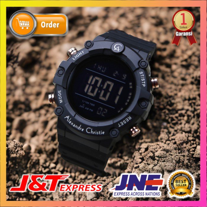 JAM TANGAN ALEXANDRE CHRISTIE ALEXANDER CHRISTIE PRIA COWOK ORIGINAL ORI BRANDED AC 9386 BLACK LIST 