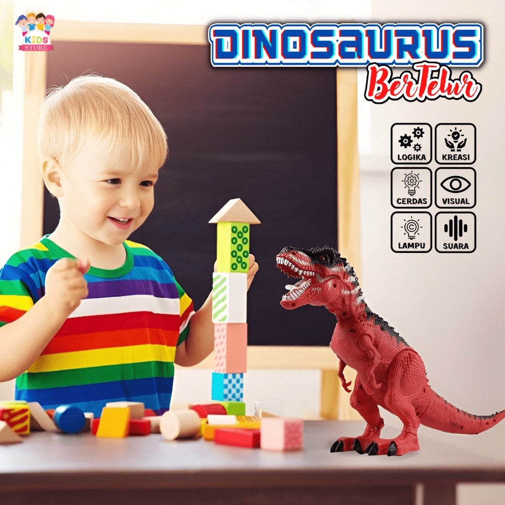 Mainan Dinosaurus Besar Bertelur Robot T-Rex | Mainan Anak Laki Laki 2-3-4-5 Tahun | Mainan Robot Dinosaurus Terbaru 2023