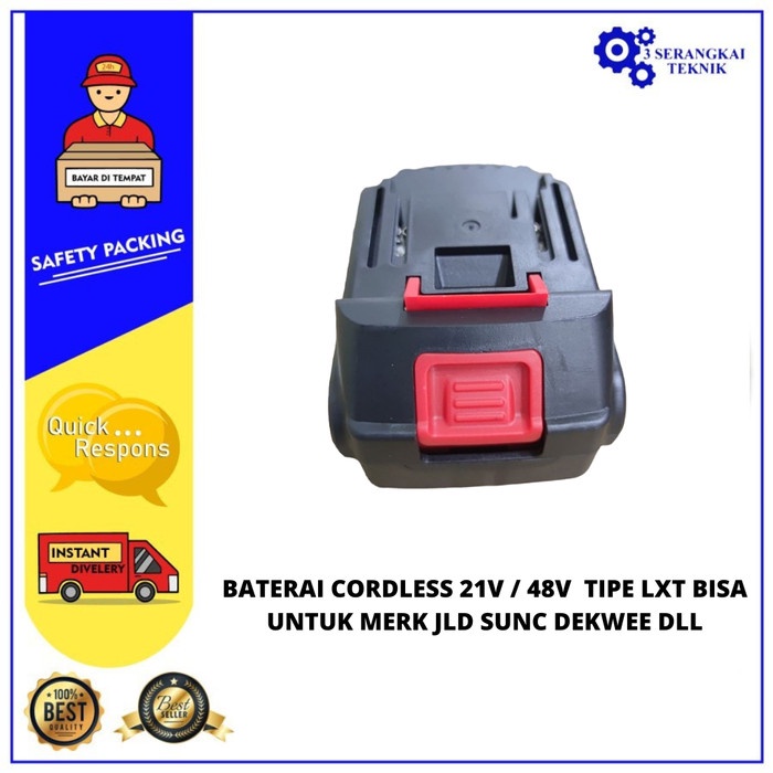 Baterai Tipis 21V / 48V Tipe LXT Untuk Cordless Wrench JLD Sunc Dekwee