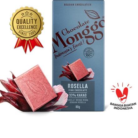 

✯ Chocolate Monggo | Rosella Pink Chocolate 80gr | Coklat Murni 100% Kakao butter | Rosella & Cokelat Putih | Snack ✬