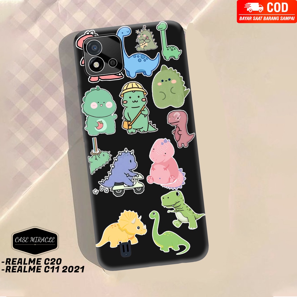 CM Case REALME C20 / C11 2021  Softcase Lentur Warna Hitam Macaron Protector Lensa Kamera Kaca  [ DI