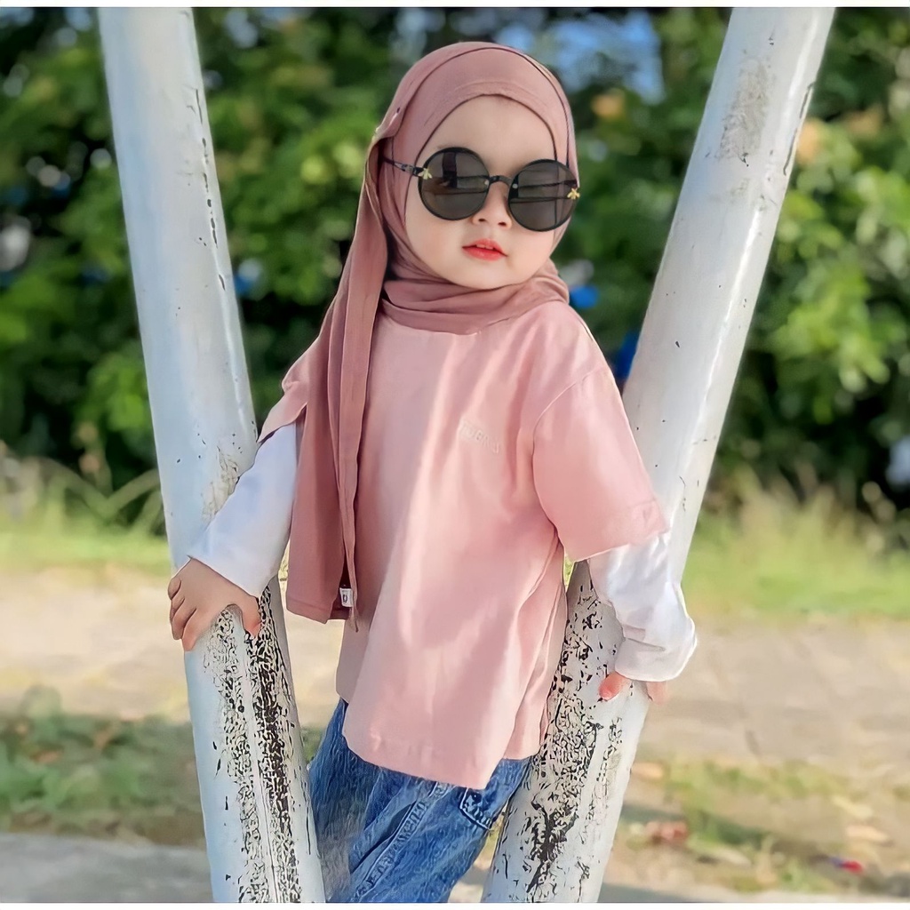 Pashmina Instan Anak Jersey / Pastan Anak Jersey