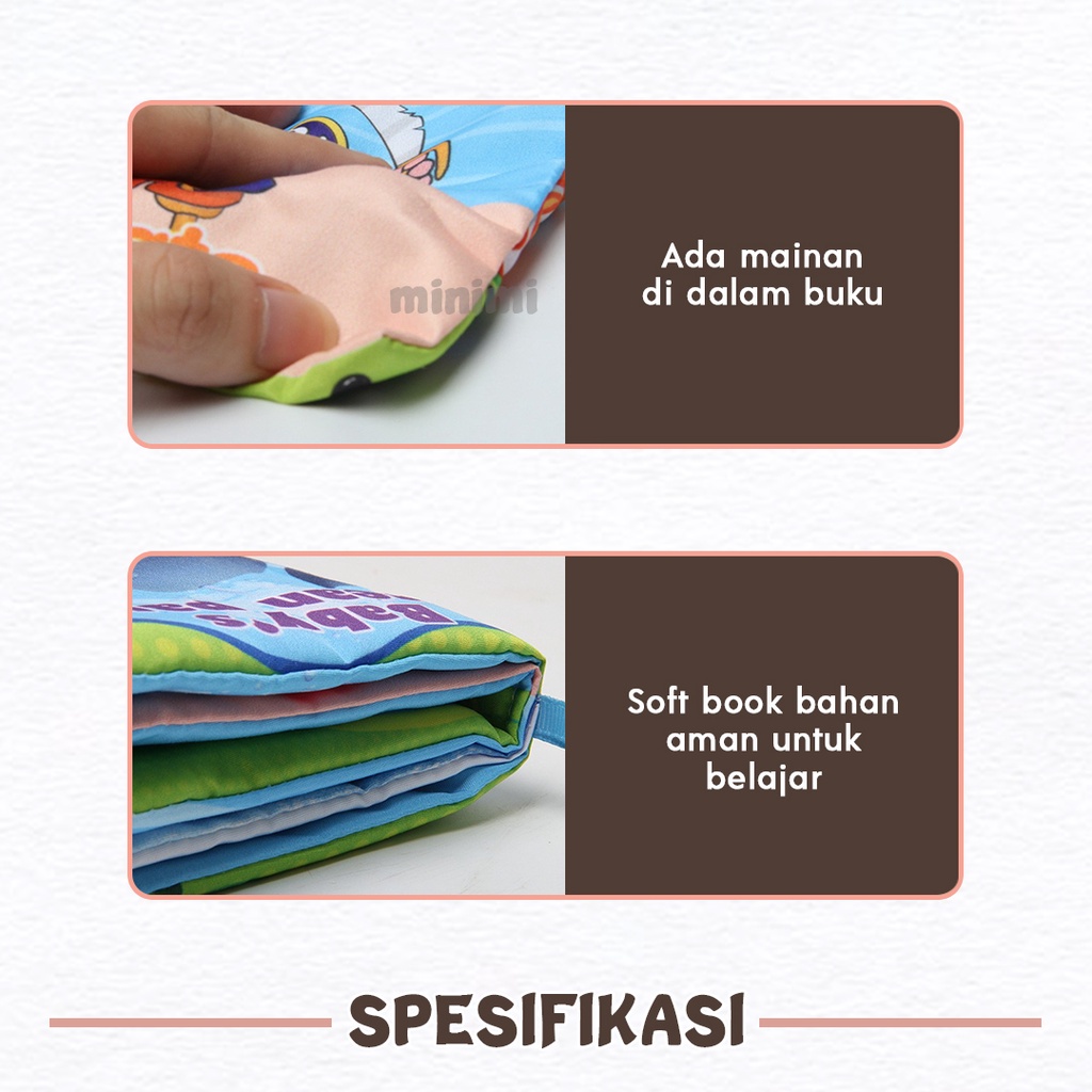 BUKU BANTAL BAYI GAMBAR EDUKASI - BUKU KAIN SOFTBOOK MAINAN ALPHABET