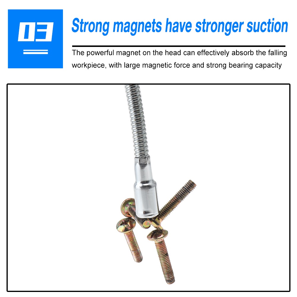 Alat Pickup Teleskopik Magnet Fleksibel Jangkauan Panjang Spring Magnet Grabber Fingers Prongs Untuk Ambil Sampah Arm Extension