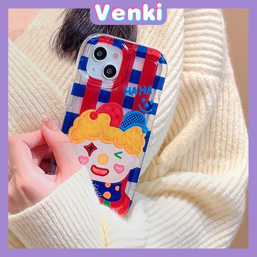 Case For iPhone 14 Pro Max Soft TPU Clear Jelly Airbag Case Cute Cartoon Clown Camera Protection Shockproof For iPhone 14 13 12 11 Plus Pro Max 7 Plus X XR