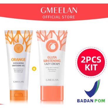 TERBARU-GMEELAN Exfoliating Gel Face Eksfoliasi Wajah +Day Cream Set Pemutih Wajah Skincare Kit