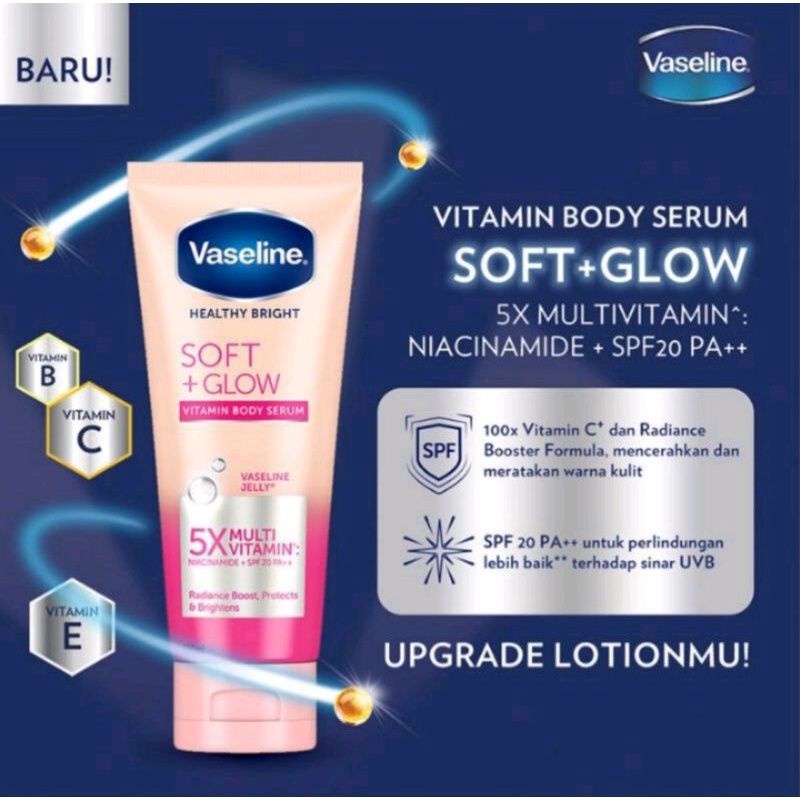 vaseline soft & glow 180ml