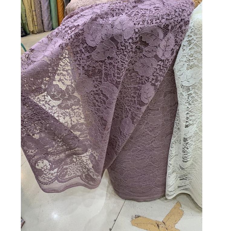 ゥ Kain Brokat Lace Daun ち