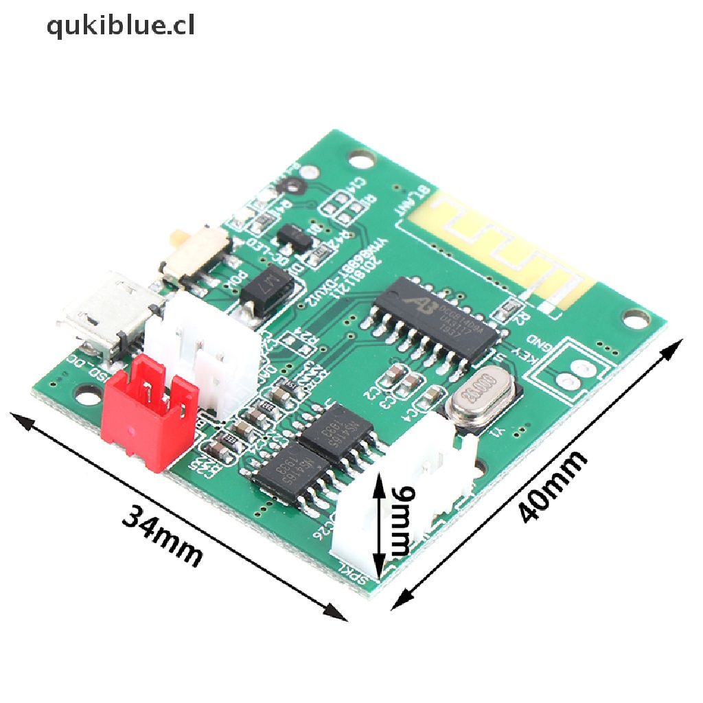 Qukiblue Bluetooth 5.0 Amplifier Board Mini 5W * 2motip Stereo Power Amp Decoder Audio Module cl