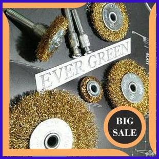 tools Mata Tuner Sikat Kuningan 5 pcs Tipis Sikat Gerinda Cuner 5 pcs untuk Bor Listrik Ge