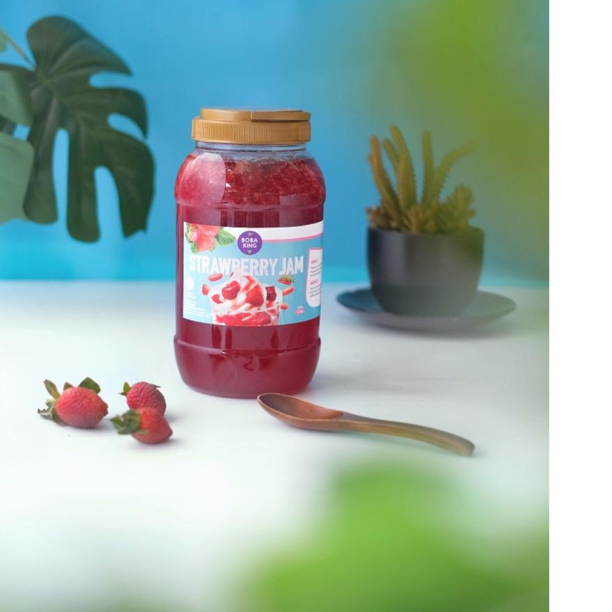 

(Tren terbaru) 2.3 kg Boba King Strawberry Jam Promo.,.,