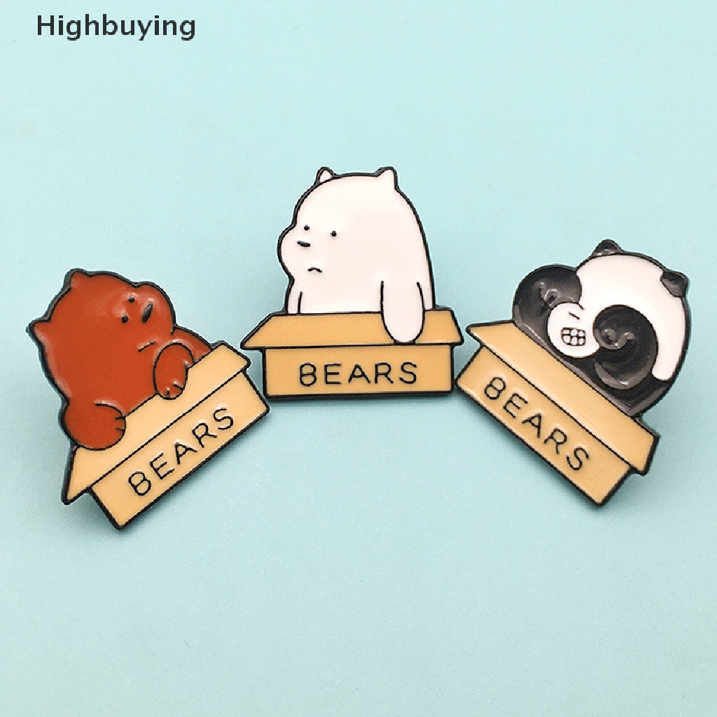 Hbid Panda Kecil Enamel Bros Lencana Pin Tas Kerah Dekorasi Perhiasan Aksesoris Glory