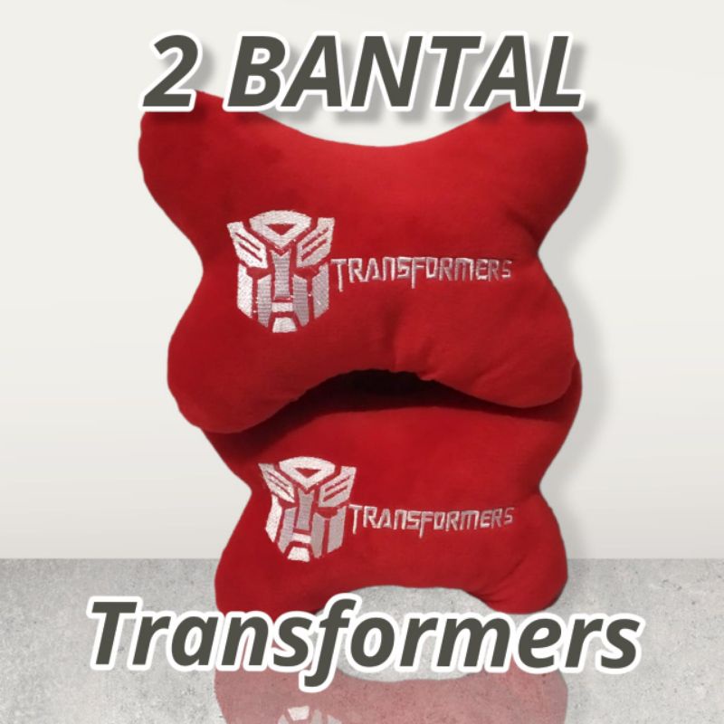 Bantal Set Mobil 2in1 Karakter Transformers Red Bantal Mobil Set 2in1 Karakter Red Transformers Headrest Car Set 2in1 Transformers Red