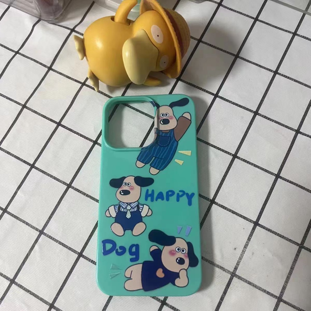 IPHONE Ins Pola Puppy Cocok Untuk Iphone14 14pro 14plus 13 13mini 13pro 13prm iPhone12 7Plus 8Plus Xr XS 13 12mini Pro Max Empat Sudut Casing Ponsel Tahan Guncangan