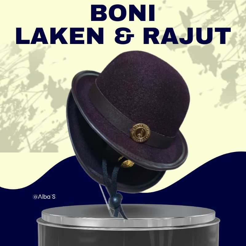 Topi Boni Pramuka Bahan Laken dan rajut