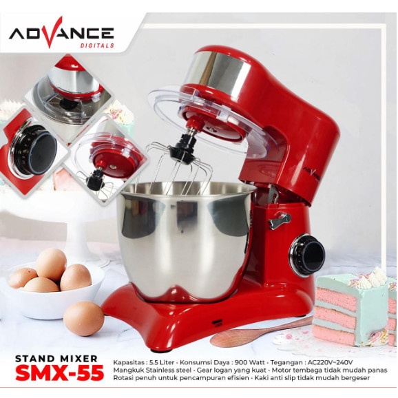 Mixer Advance SMX-55 Stand Mixer Kapasitas 5,5 Liter - SMX 55