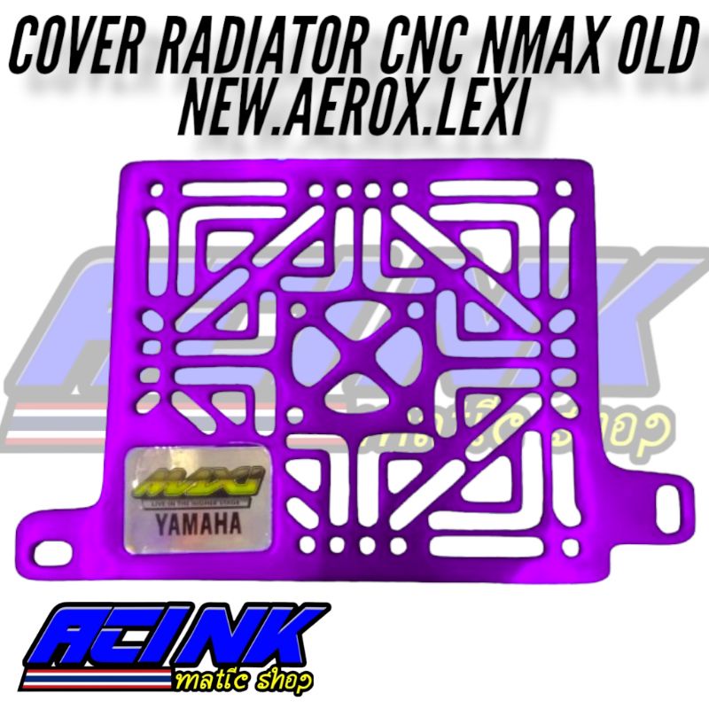 Cover radiator N max aerox lexi cnc full almunium / tutup radiator cnc N MAX AEROX LEXY full almunium