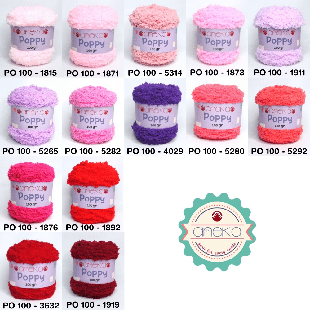 KATALOG - Benang Rajut Handuk Poppy / Towel Yarn 100gr Part 2