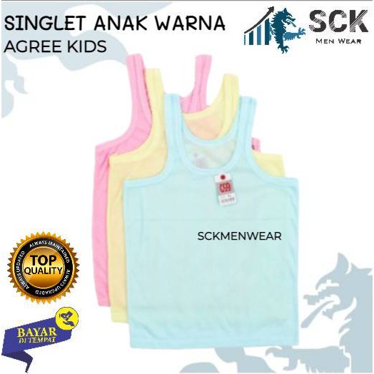 [ISI 3] Singlet AGREE Kids ST 01 / Kaos Dalam Anak AGREE Singlet / Kaos AGREE - sckmenwear GROSIR