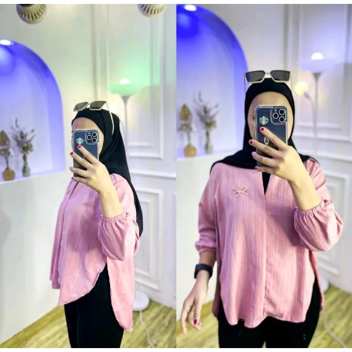 OUTER BABY CRUSH /LIVIA blouse LADY CRUSH atasan kemeja anti-kusut