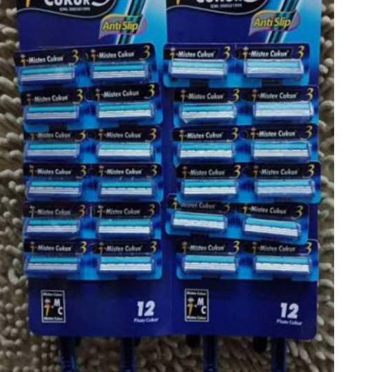 Terbaru⭐-Cukuran Jenggot Mata Pisau 3 Isi 24 Pcs Mbro dan mister cukur