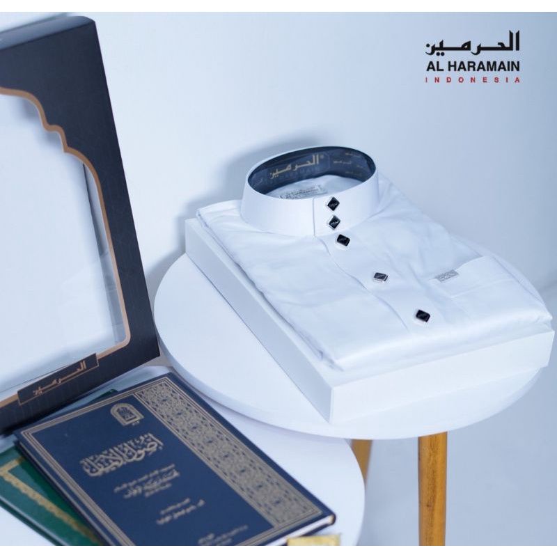 AL HARAMAIN GAMIS PRIA PUTIH POLOS | PAKAIAN JUBAH MUSLIM | BAJU KOKO PANJANG IMPOR ARAB SIZE S M L 