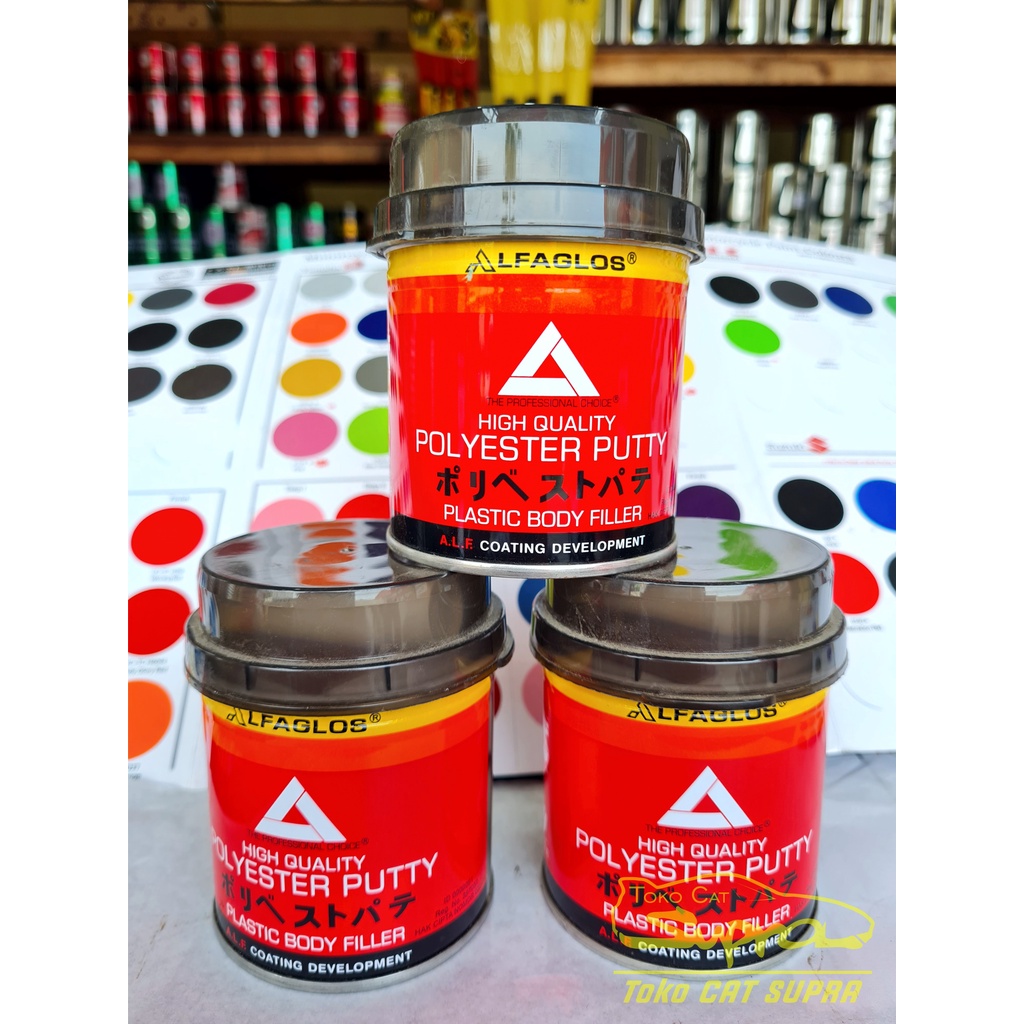 Dempul Alfagloss 250gram Dempul plastik besi dan kayu