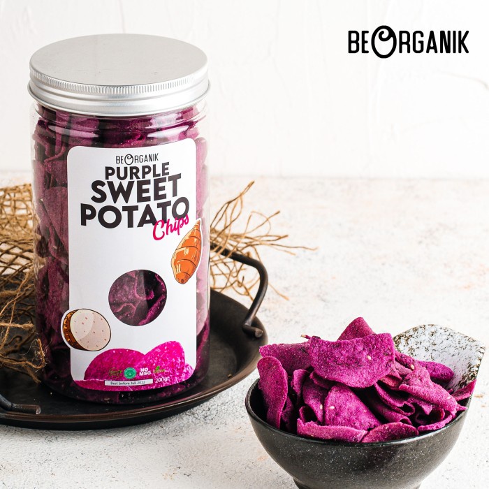 

Terlaris ✨ -Beorganik Purple Sweet Potato Chips / Keripik Ubi Ungu 200gr2.2.23