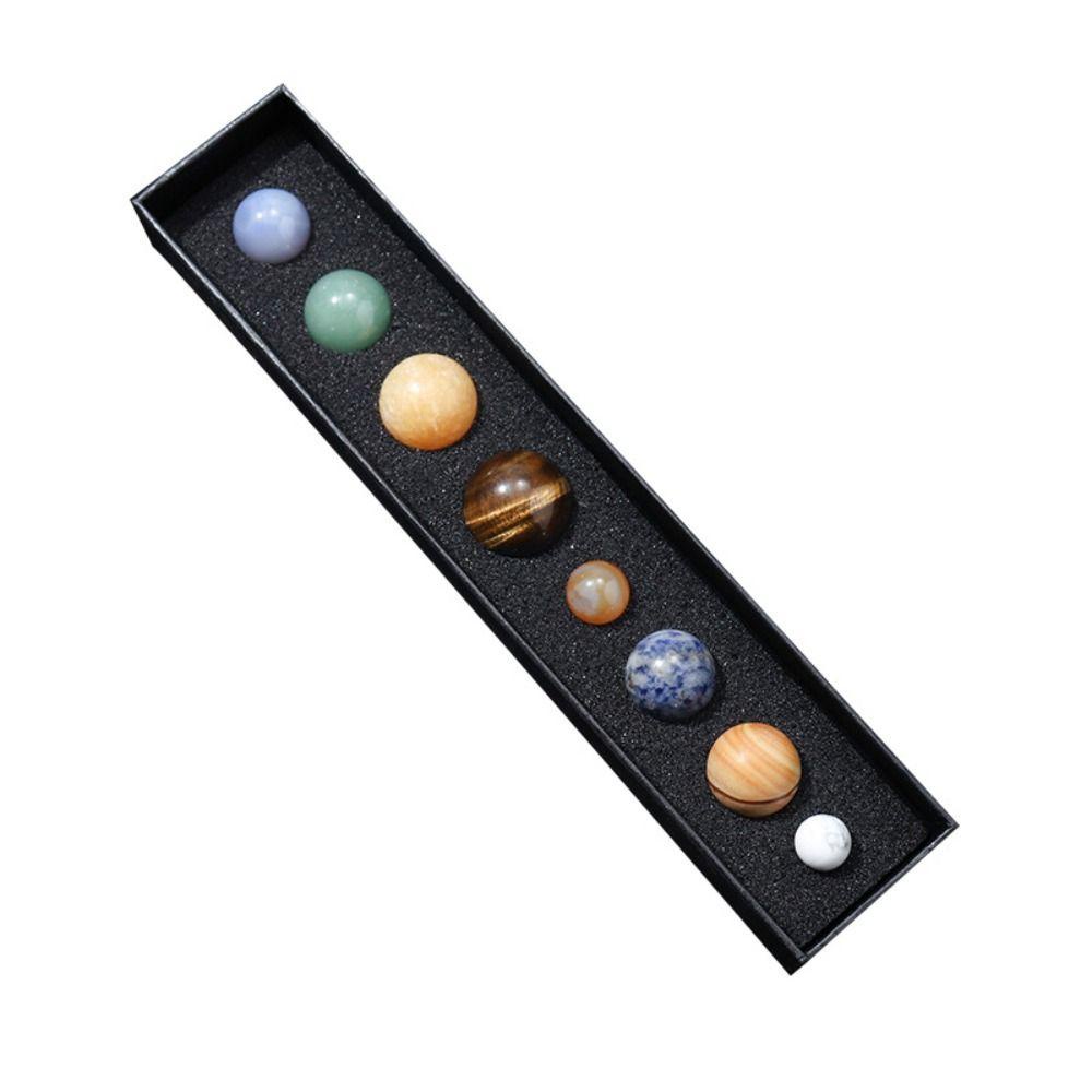 [Elegan] The Solar System Crystal Ball 8Pcs/set Kotak Hadiah Ulang Tahun Eksplorasi Ruang Rumah Planet Dekorasi