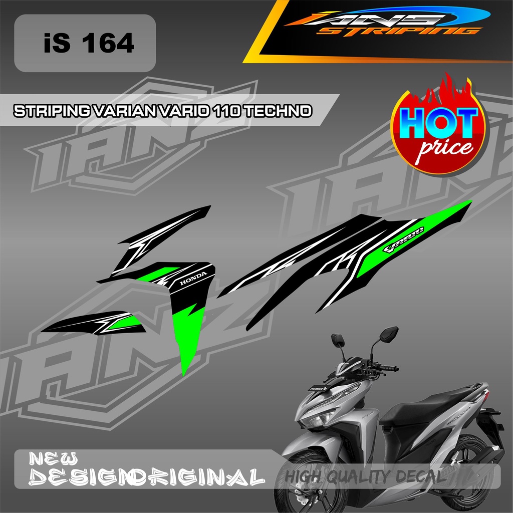 NEW DECAL VARIO TECHNO 110cc CUSTOM VARIAN WARNA / DECAL STRIPING HONDA VARIO 110 BERKUALITAS / DECAL KERETA VARIO 110CC OLD IS164