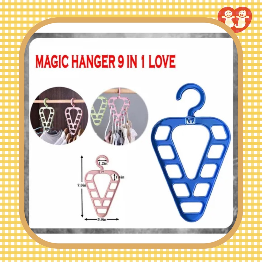 Magic Hanger 9 in 1 Love / Gantungan Baju Ajaib 9 Lubang