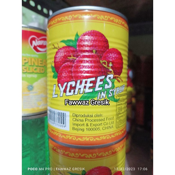 Leci Kaleng Buah Narcissus Lychee in Syrup 565gr / Buah Leci Kaleng 565 gr