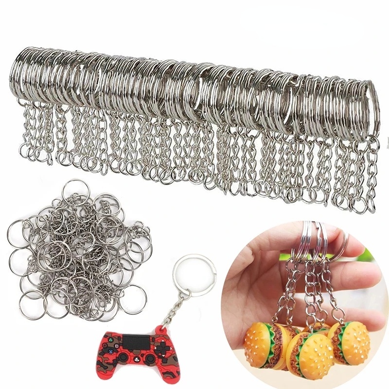 10pcs/lot Putaran Split Keyrings DIY Membuat Perhiasan Aksesoris Untuk Mobil Keyring, Tas Gantungan Kunci Liontin Dengan Sekrup Mata Kreatif Sekrup Mata Pin Kunci Gantungan Kunci Key Ring Populer