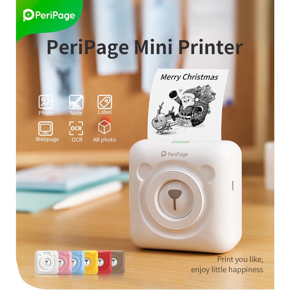 AKN88 - PERIPAGE A6 203 DPI - Mini Pocket Wireless Thermal Photo Printer