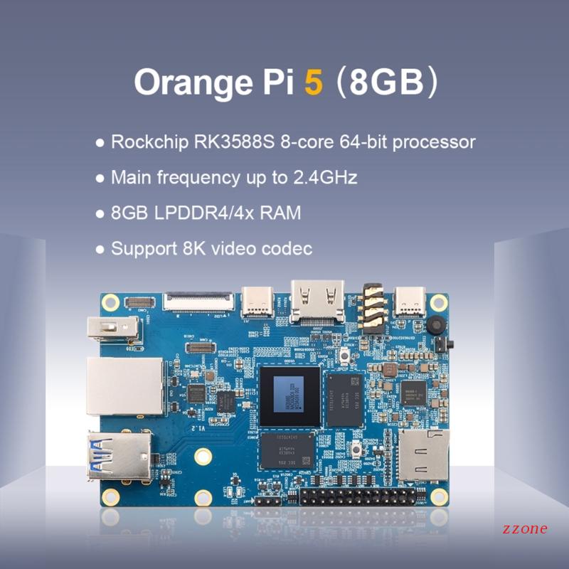 Zzz OrangePi 5 WiFi+BT SSD Gigabit Ethernet 5V4A Power Supply Lari Untuk Android