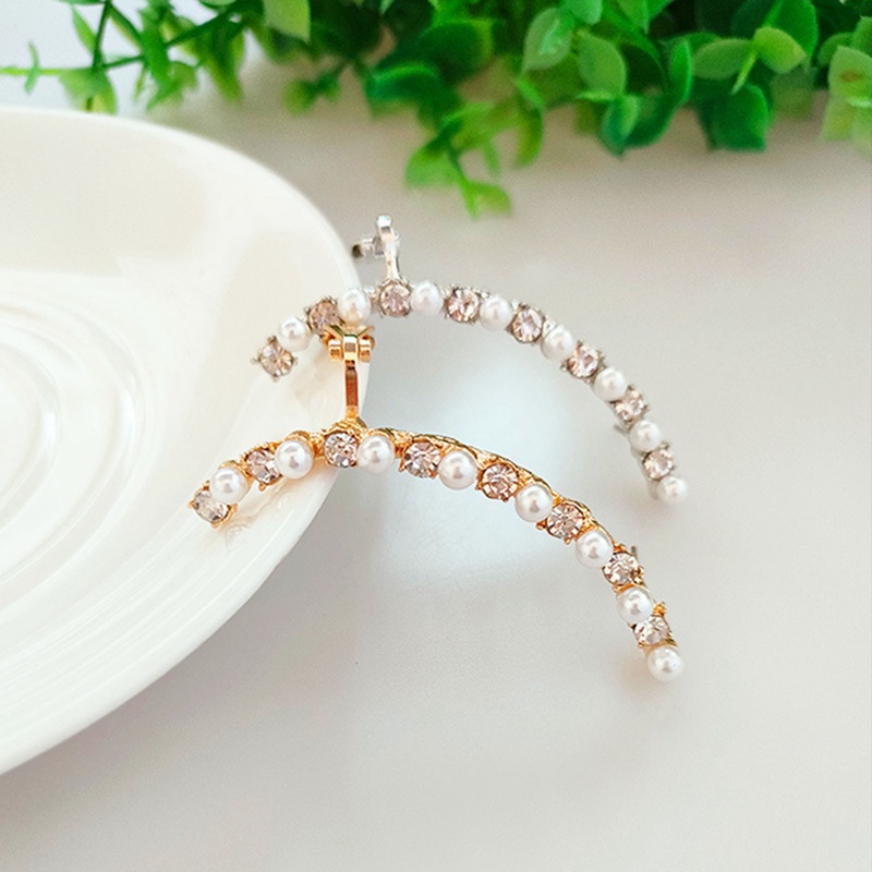 1pcs Punk Rock Berlian Imitasi Kristal Manset Telinga Bungkus Stud Anting Untuk Wanita Perhiasan Tindik Tulang Rawan Ear Clips Earrings