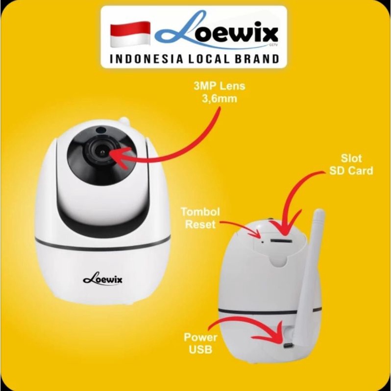 Cctv loewix 3mp full color camera wifi ipcam babycam A1-20BC BABYCAM