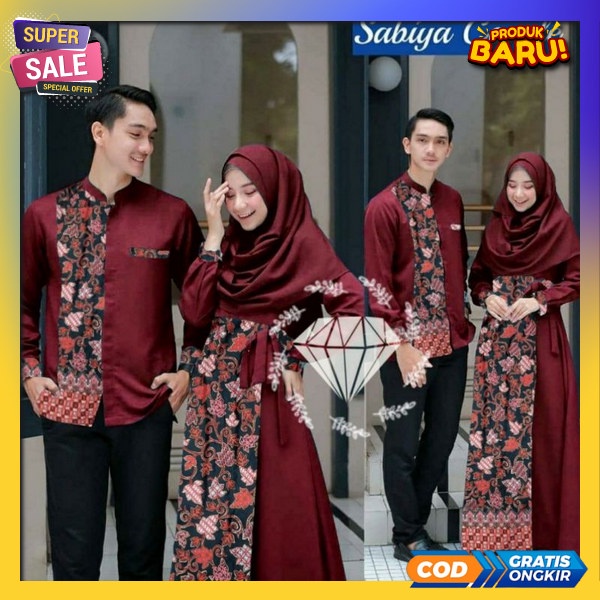 Stelan Couple Pesta Kondangan Baju Suami Istri Seragam Kapel Muslim Ghames Copel Murah Bsju Sarimbit