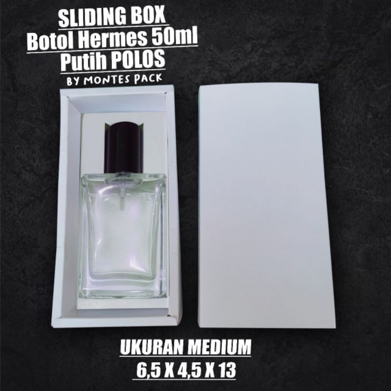 Dus sliding putih polos HERRMESS 50ML / sliding box parfum