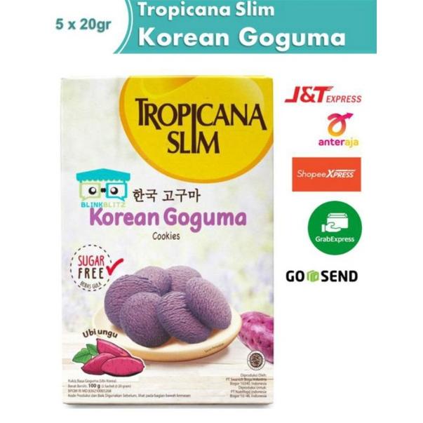 

(Terbaik) Tropicana Slim Korean Goguma Cookies 100 gr Biskuit Snack Ubi Ungu Sugar Free