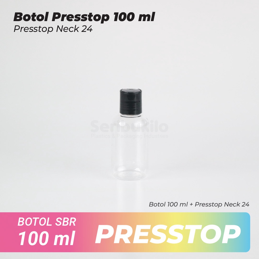 Botol Presstop SBR 100ml/Botol PET 100ml Presstop/Disctop